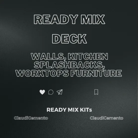 READY MIX DECK WALL, KITCHEN SPLASH BACK, WORKTOPS, FURNITURE  KITs