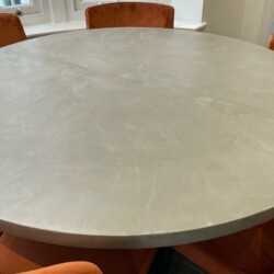 ClaudiCemento microcement Fine installed by Essex Metalworks Furniture