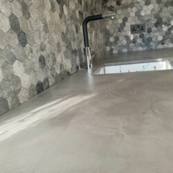 ClaudiCemento microcement installed by SOBO Kitchen