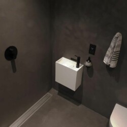 Microcement in a bathroom by SOBO - walls, floors, ceiling Bathroom