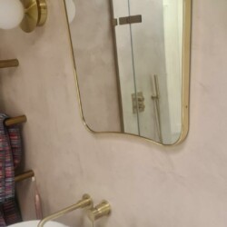 ClaudiCemento microcement DECK, Rose Grey,  installed by SOBO, www.bysobo.com. Bathroom