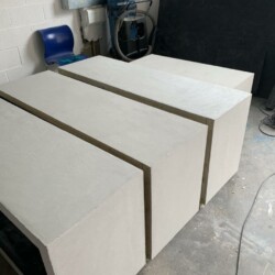 Big flower pots coated by ClaudiCemento base microcement. Outdoor Furniture