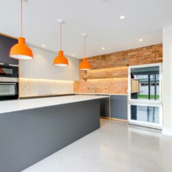 ClaudiCemento Fine, satin + high gloss finish Kitchen floor