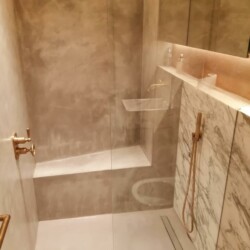 ClaudiCemento Microcement Deck, light Grey by Sobo, UK Bathroom