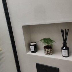 ClaudiCemento microcement DECK installed by SOBO. Bathroom