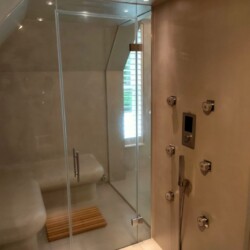 Microcement in a steam room by SOBO Residential - seam room
