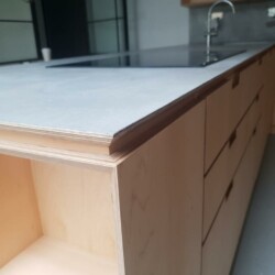 ClaudiCemento Fine, matt finish only 2 mm thick Kitchen