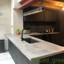 ClaudiCemento microcement installation by @build_greenltd , www.build-green.co.uk Kitchen